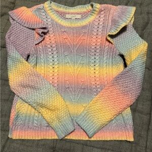 Colorful Sweater with ruffles LOFT